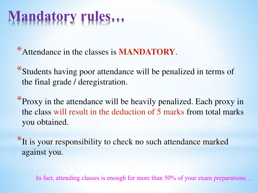 mandatory rules