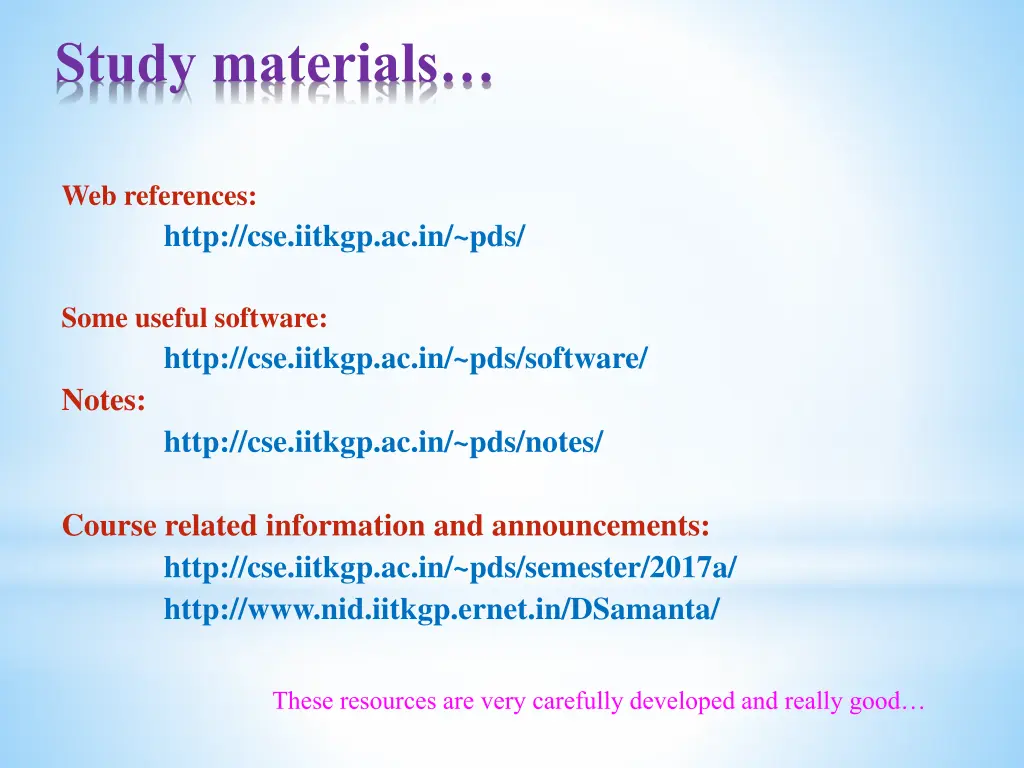 study materials 1