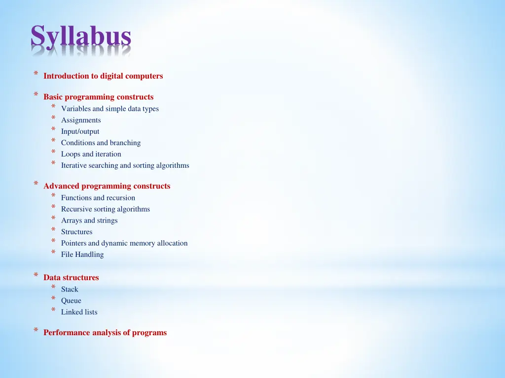syllabus
