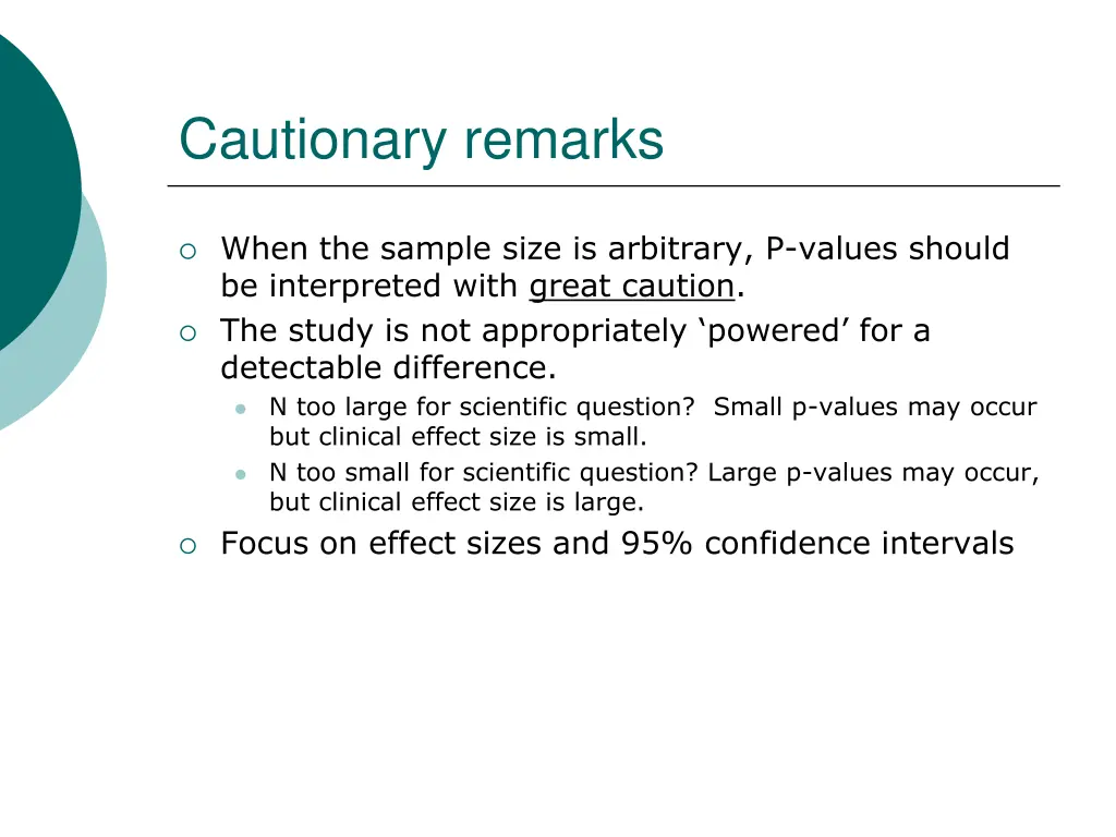 cautionary remarks