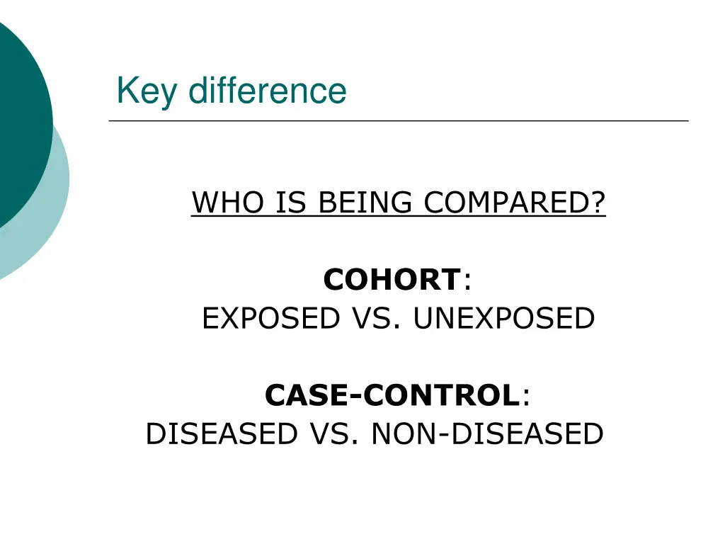key difference