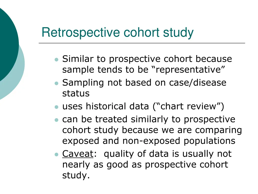 retrospective cohort study
