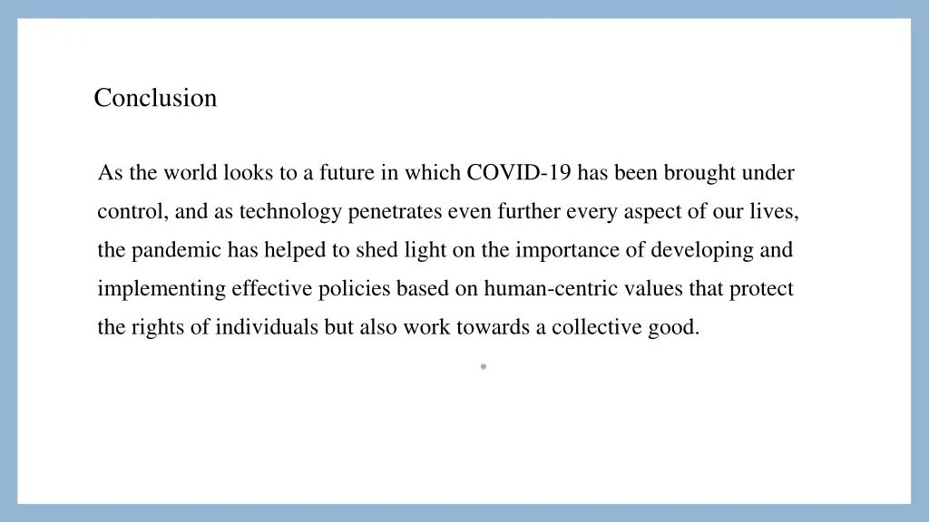 conclusion