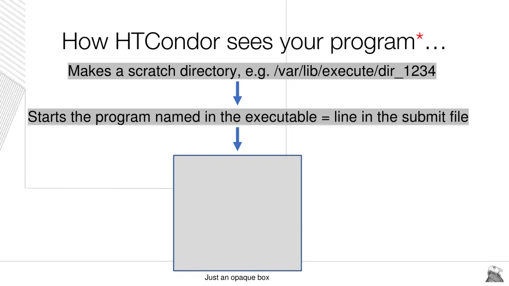 how htcondor sees your program makes a scratch