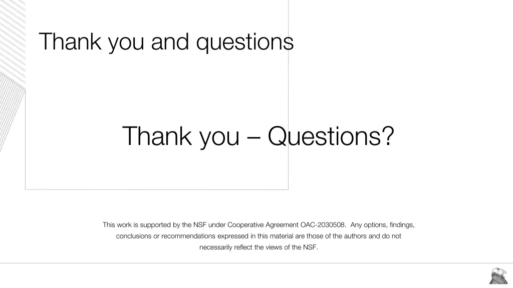 thank you and questions