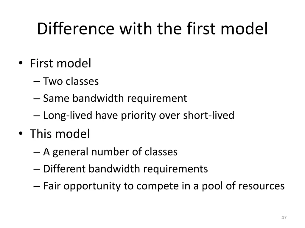 difference with the first model