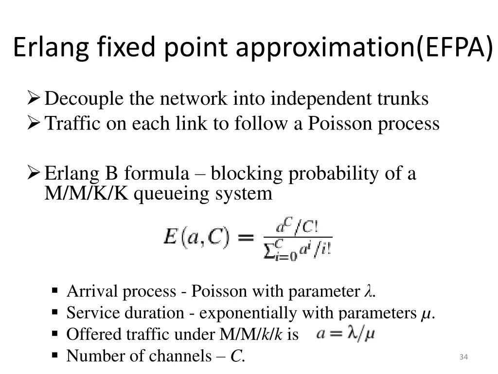 erlang fixed point approximation efpa 1