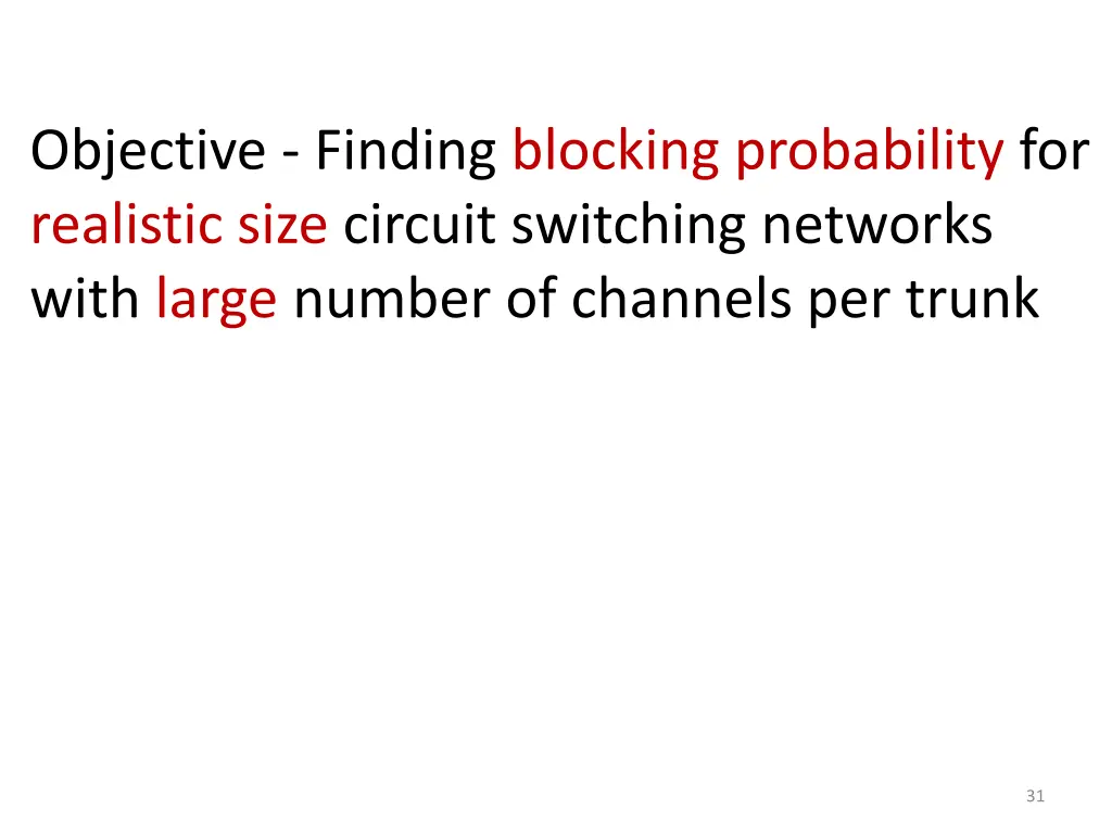 objective finding blocking probability