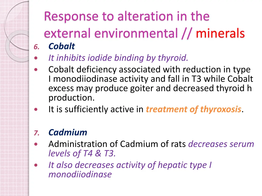 response to alteration in the external 14