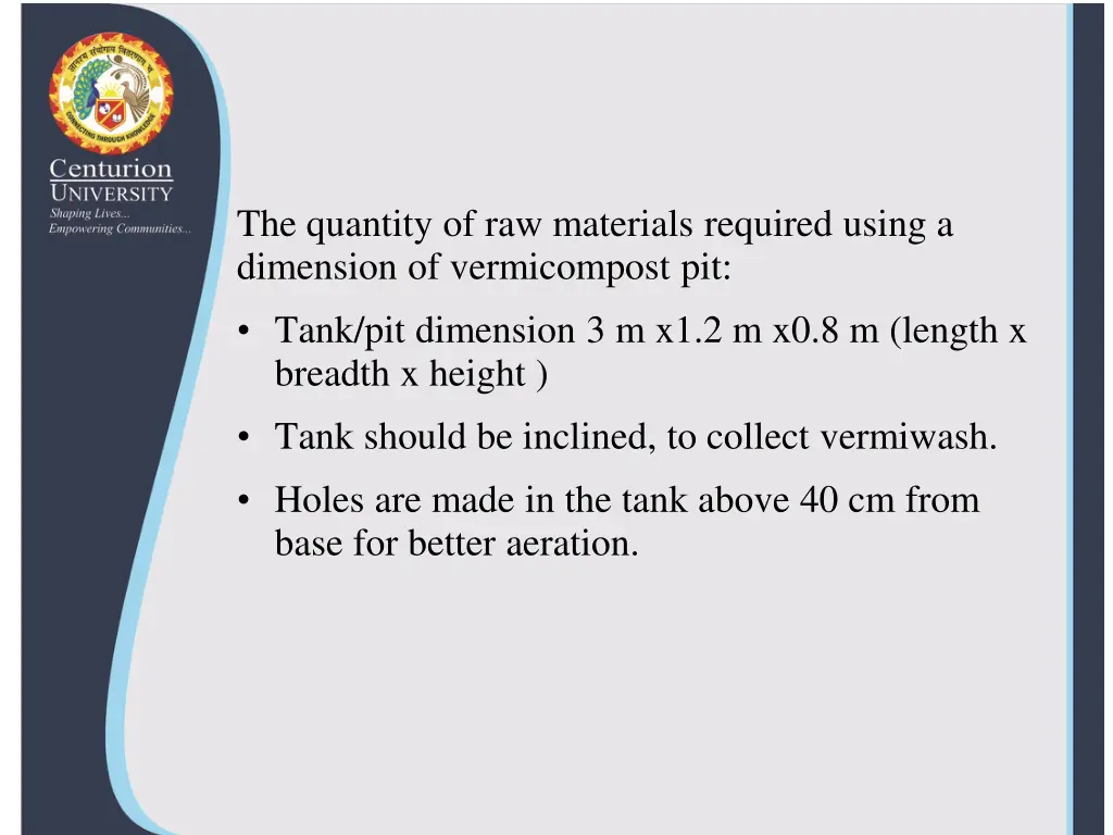 the quantity of raw materials required using
