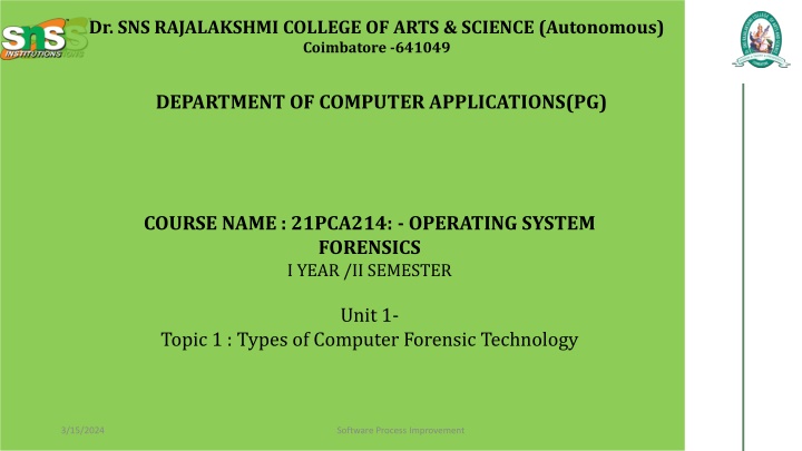 dr sns rajalakshmi college of arts science