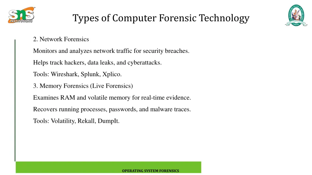 types of computer forensic technology 1