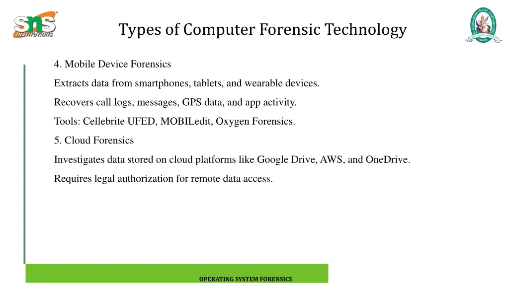 types of computer forensic technology 2