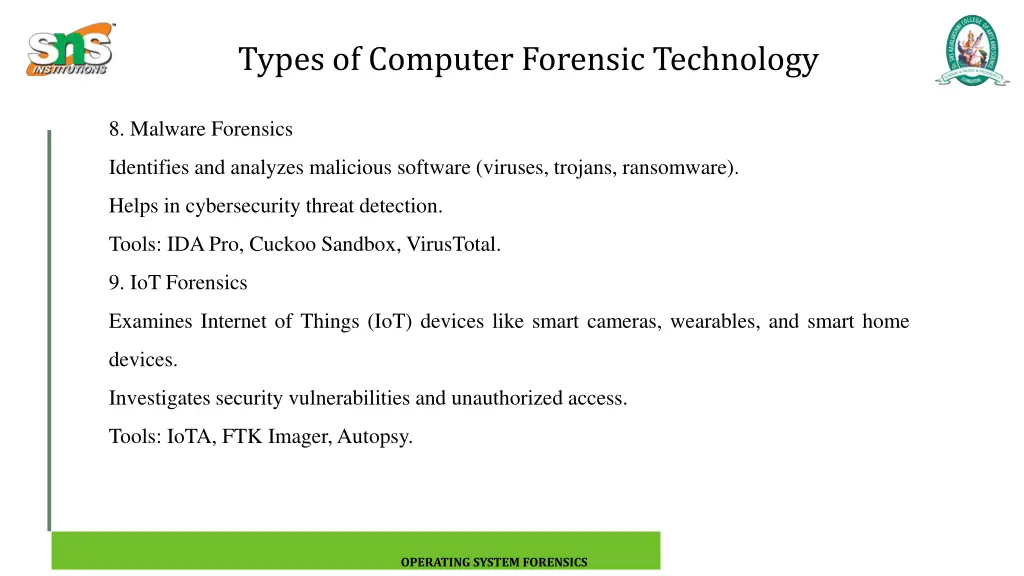types of computer forensic technology 4