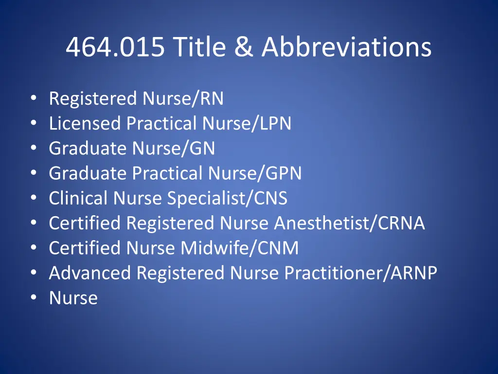 464 015 title abbreviations