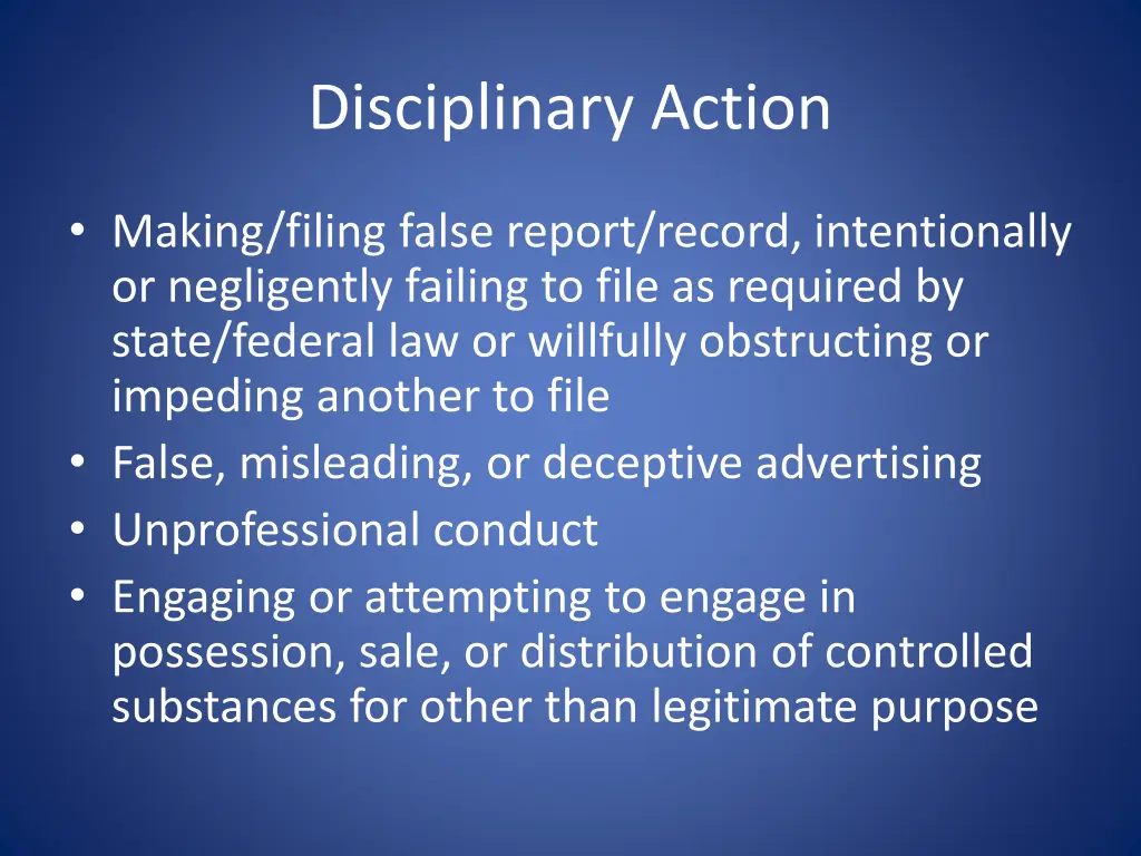 disciplinary action 1