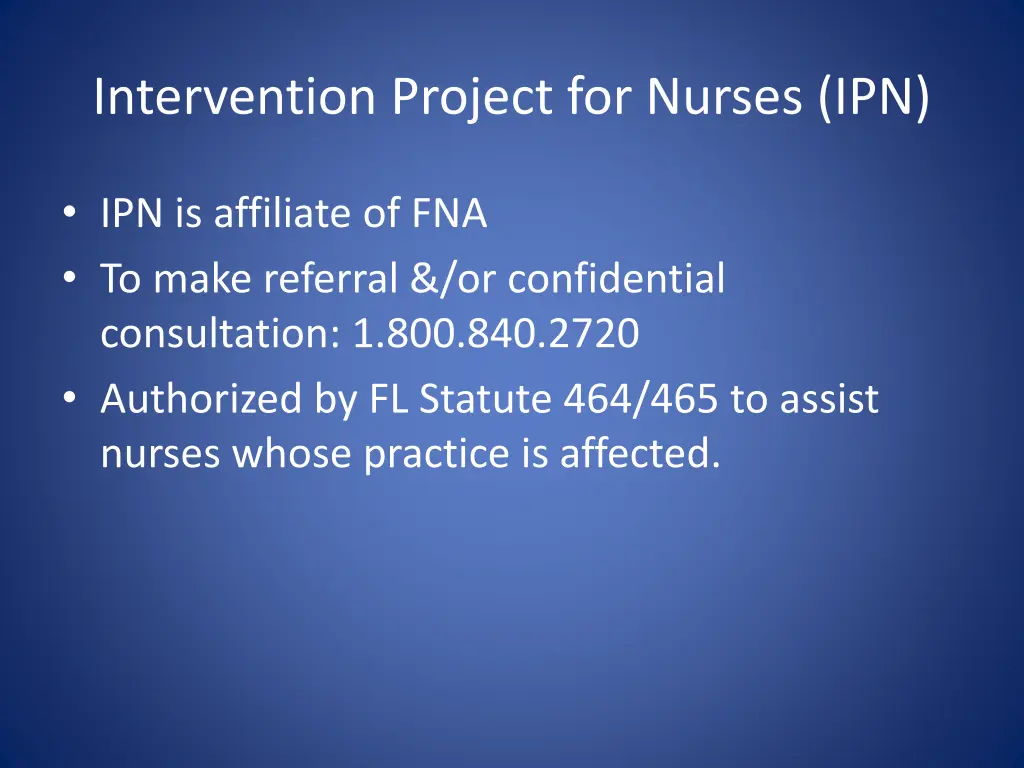 intervention project for nurses ipn