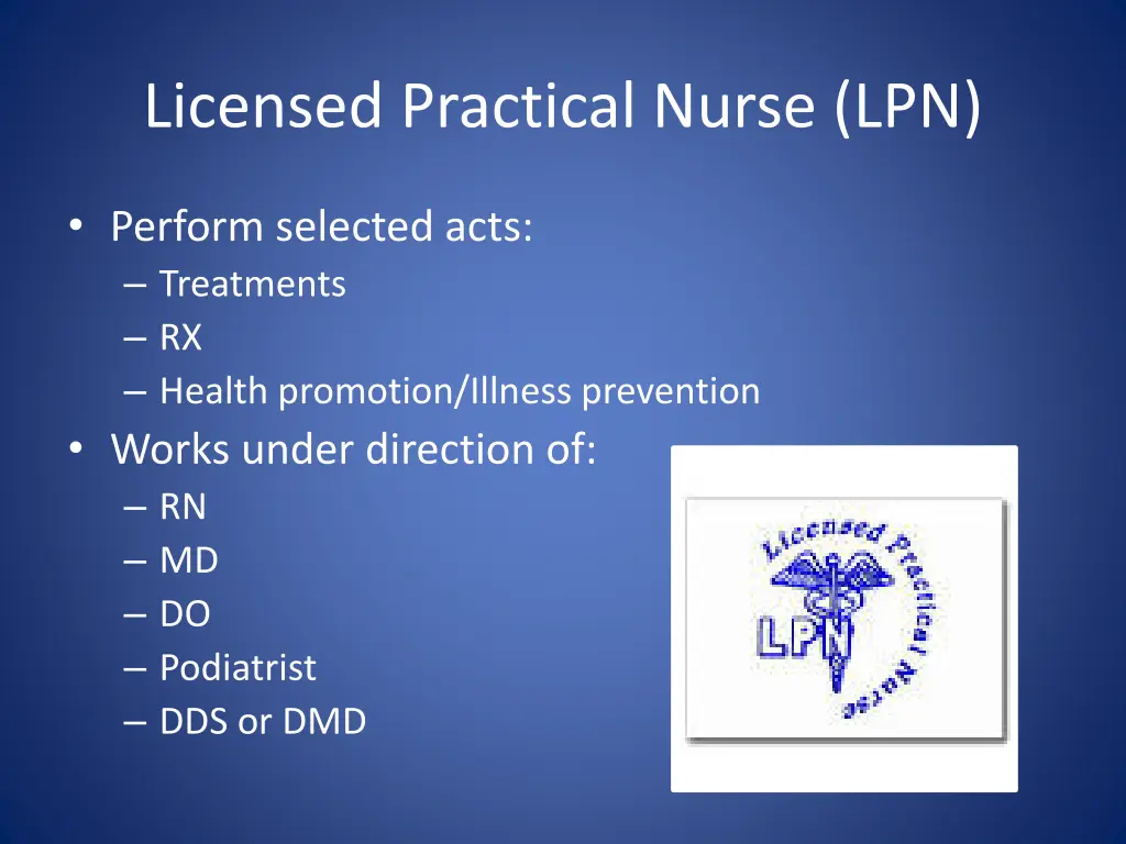 licensed practical nurse lpn