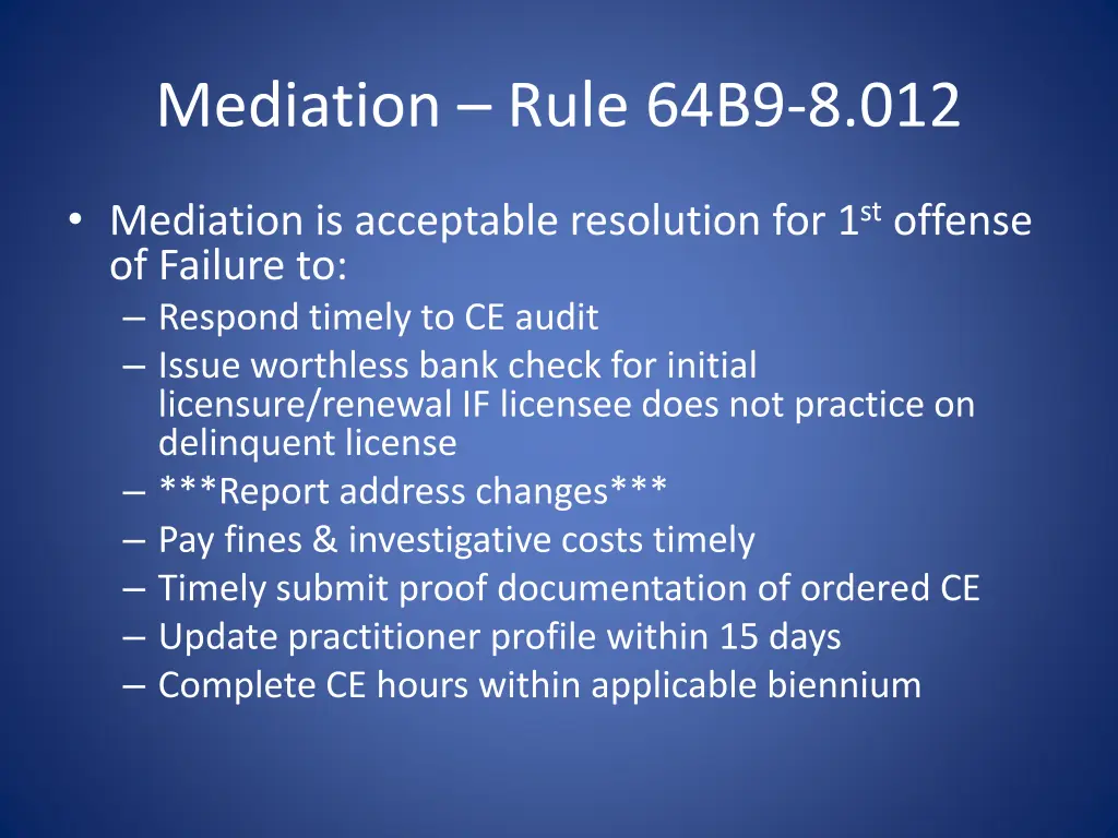 mediation rule 64b9 8 012