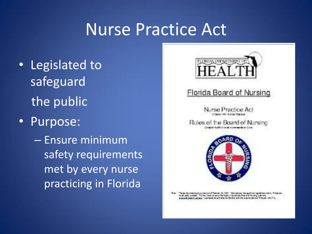 nurse practice act