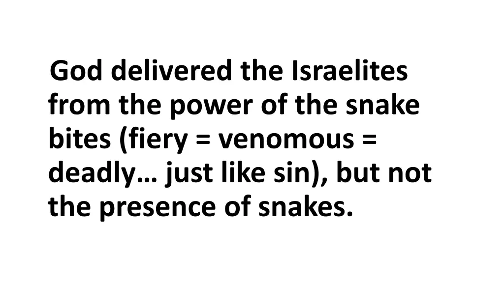 god delivered the israelites from the power