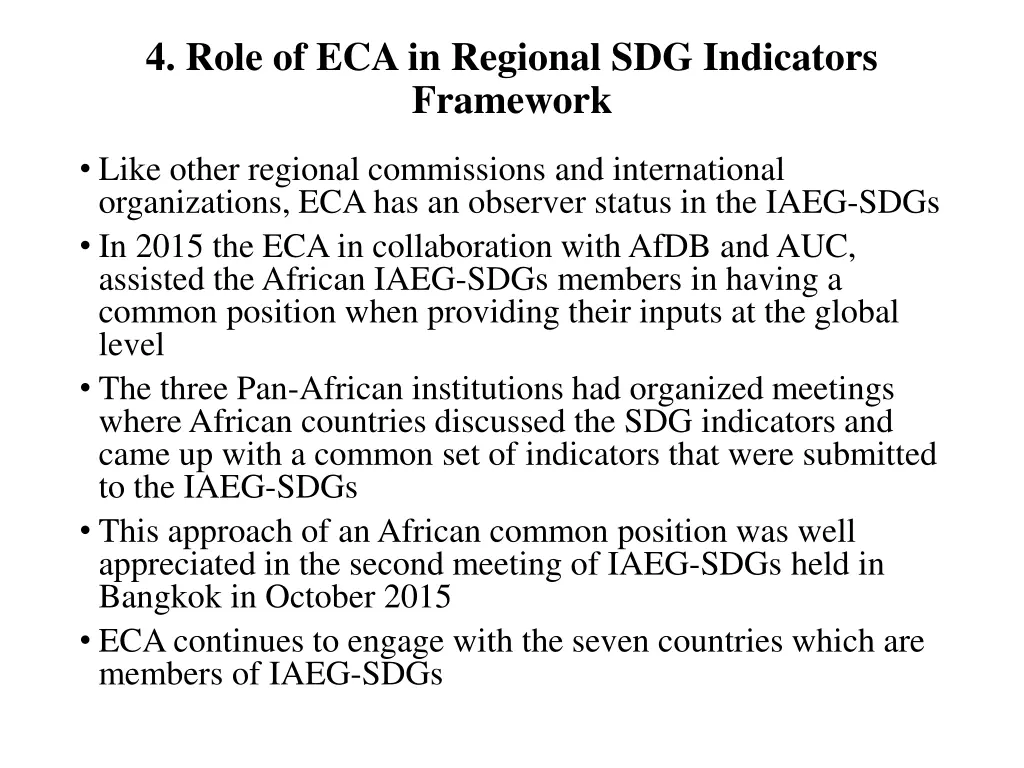 4 role of eca in regional sdg indicators framework