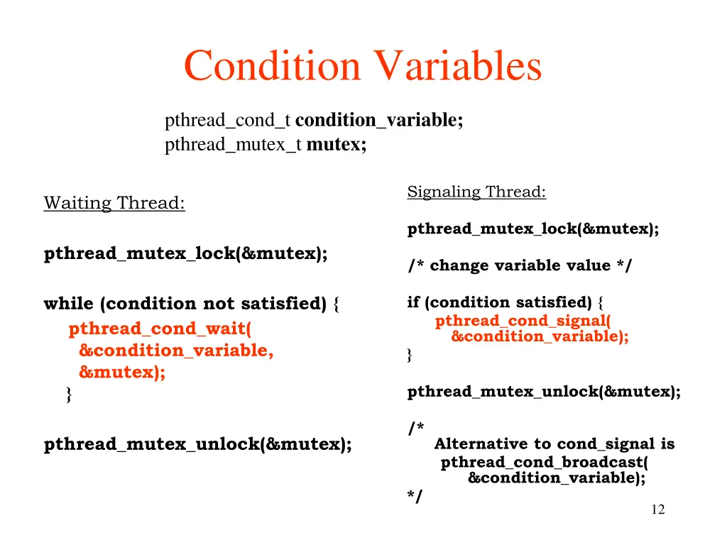 condition variables 1
