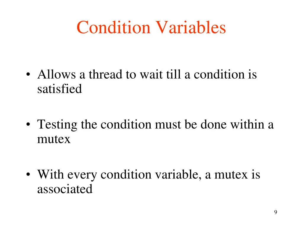 condition variables