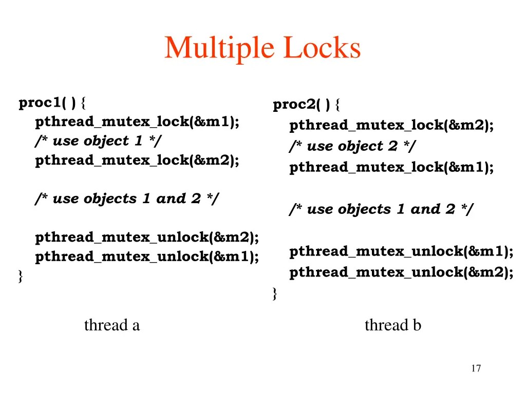 multiple locks