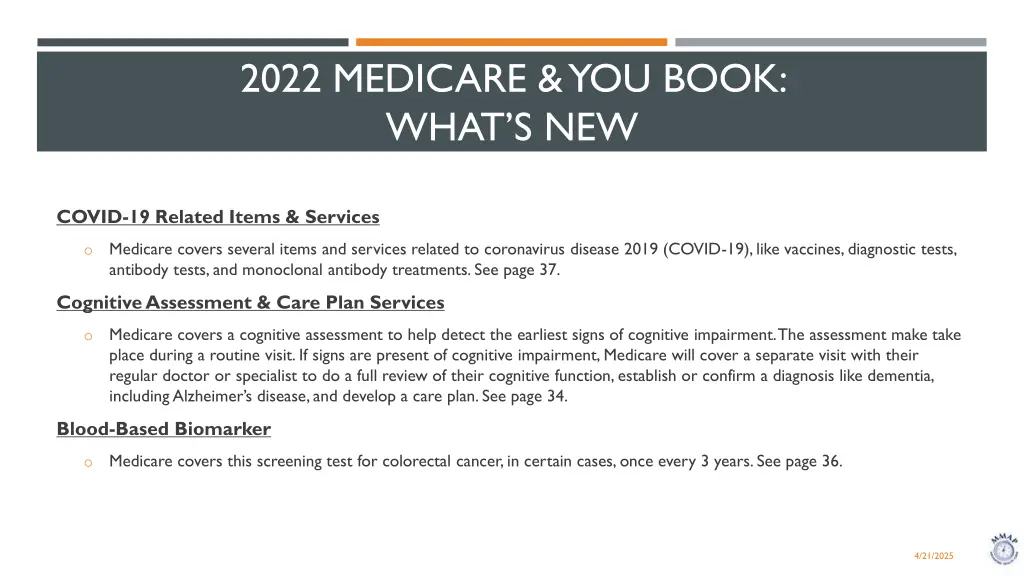 2022 medicare you book what s new