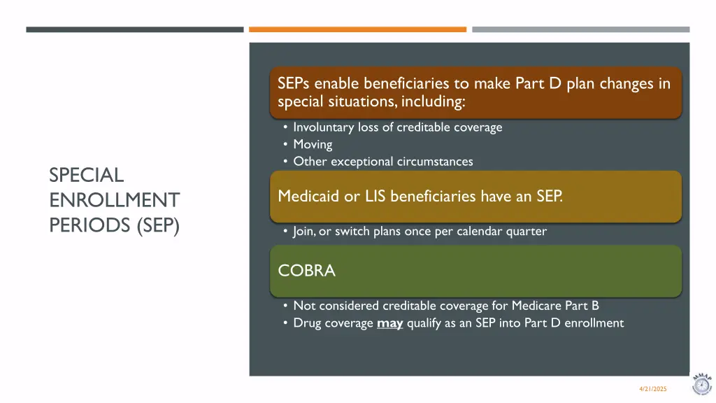 seps enable beneficiaries to make part d plan