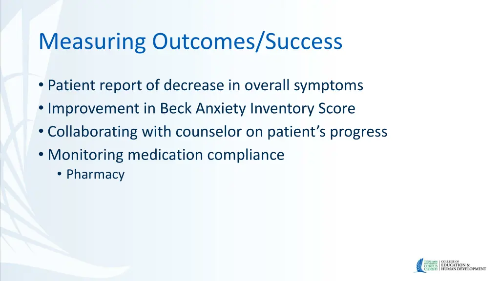 measuring outcomes success