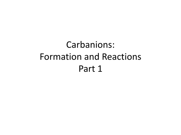 carbanions