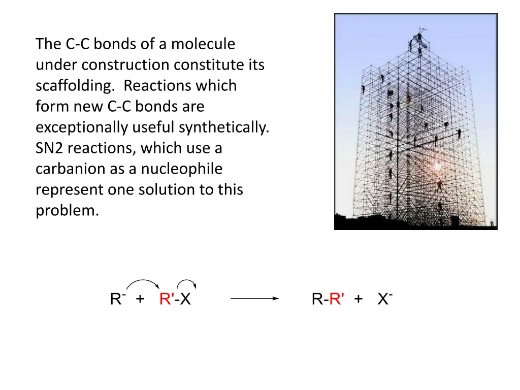 the c c bonds of a molecule under construction