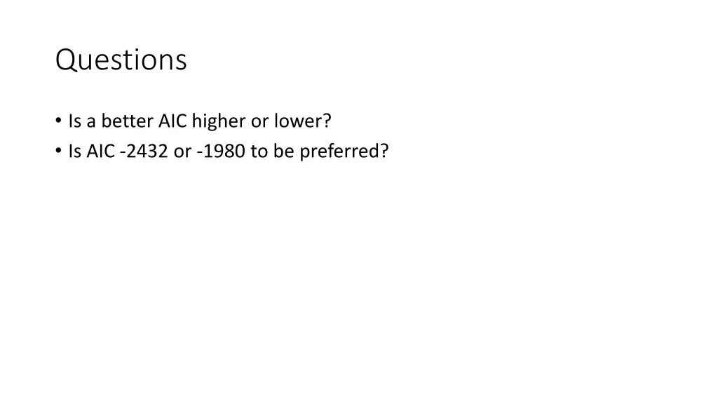 questions