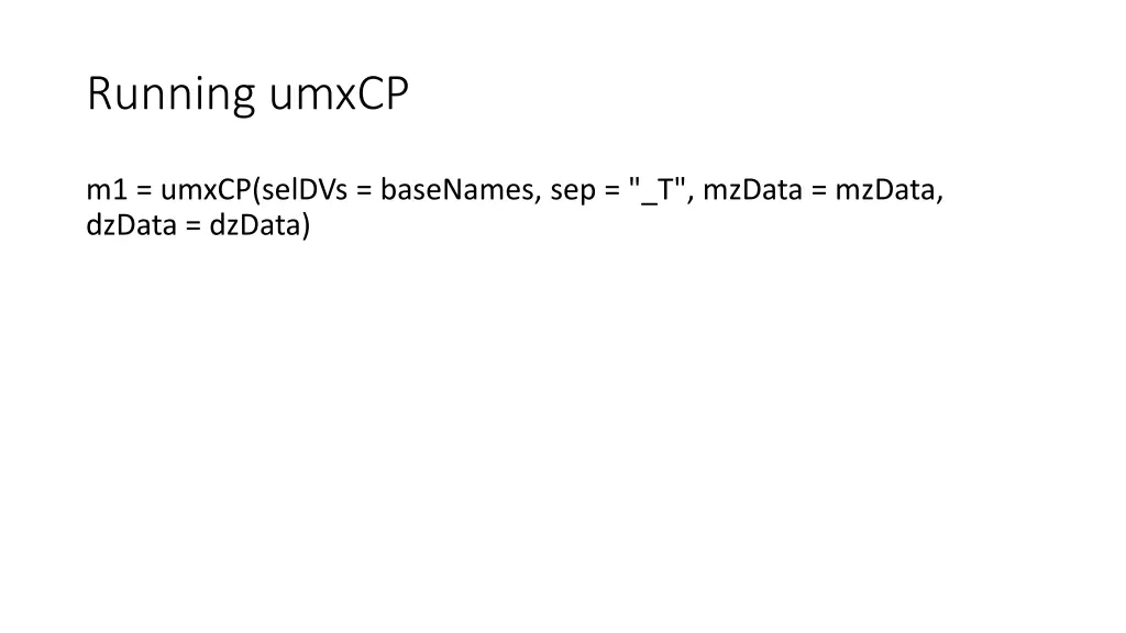 running umxcp