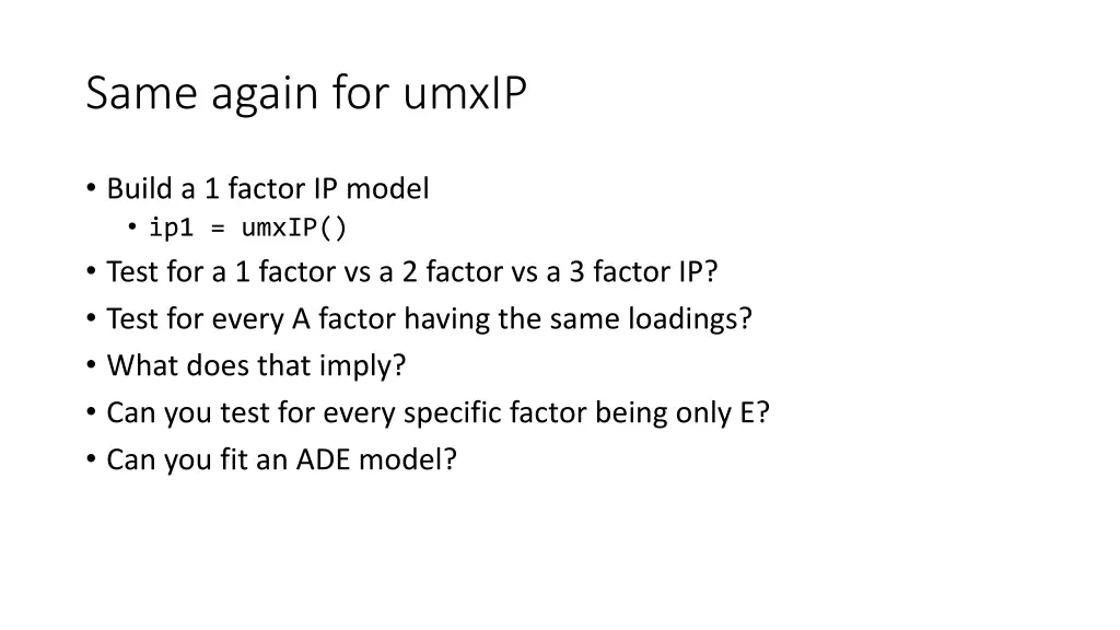 same again for umxip