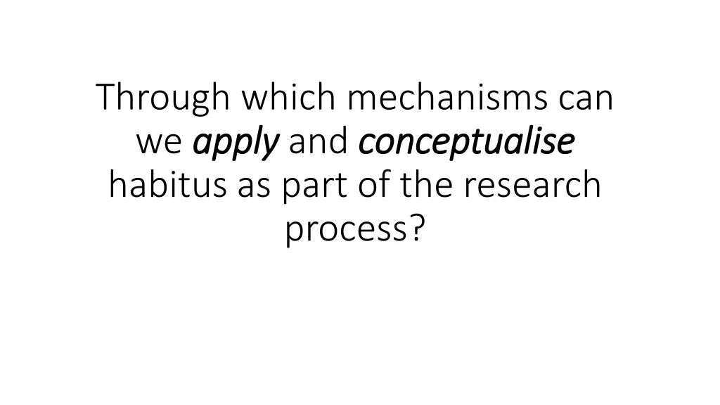 through which mechanisms can we apply apply