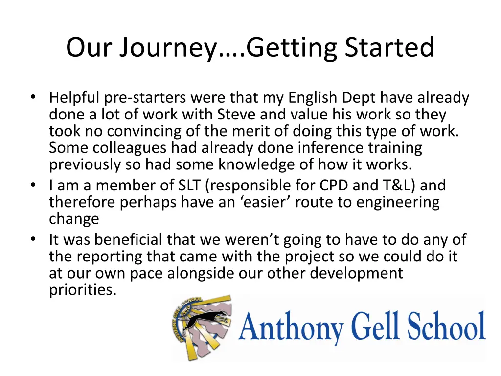 our journey getting started