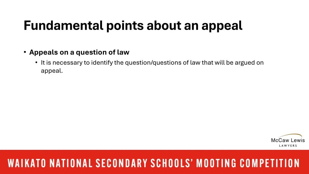 fundamental points about an appeal 2