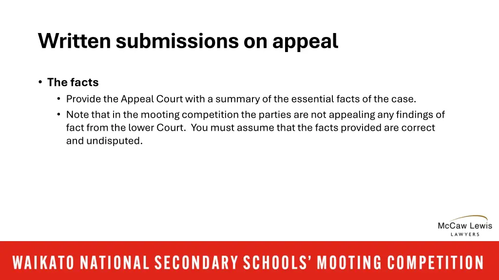 written submissions on appeal 3