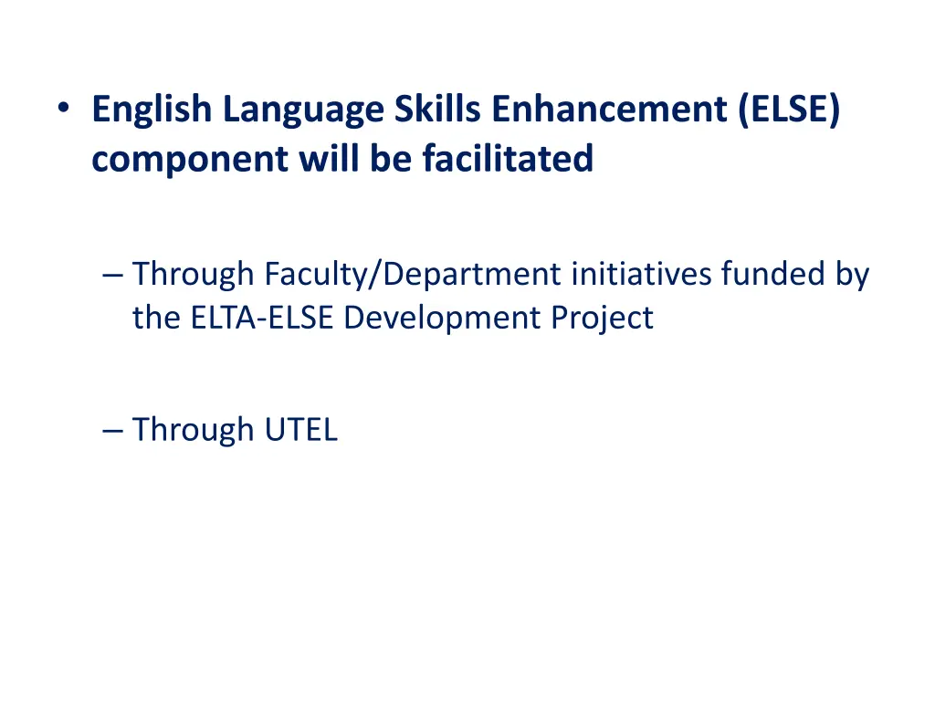 english language skills enhancement else