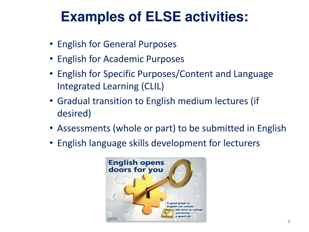 examples of else activities