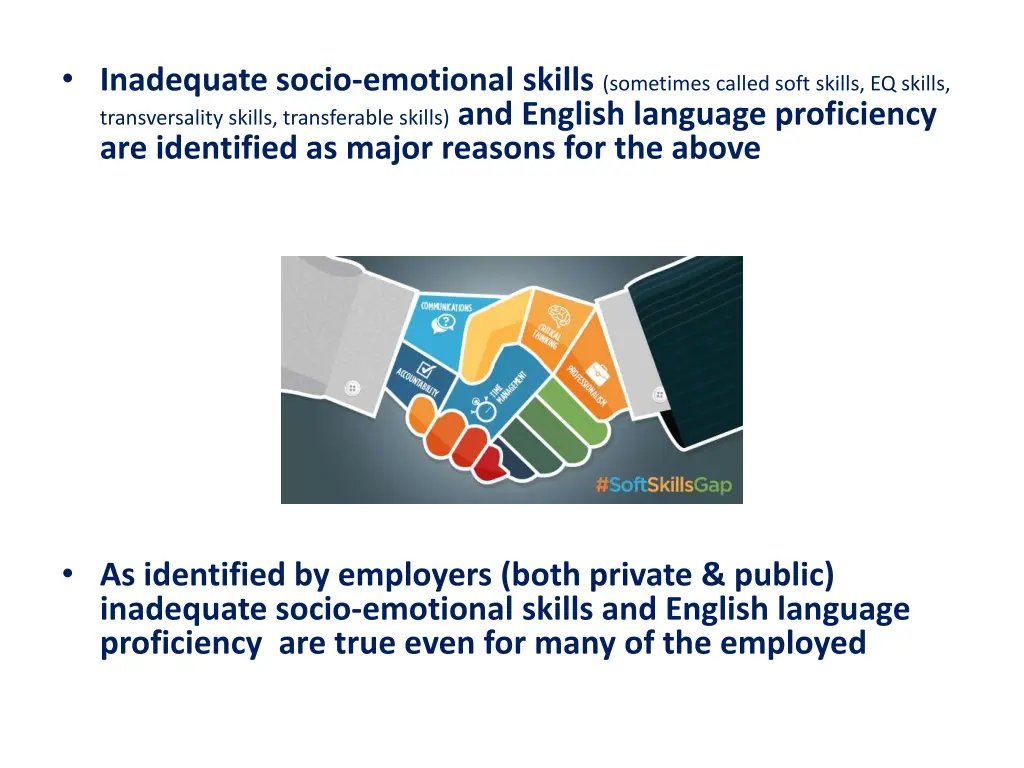 inadequate socio emotional skills sometimes