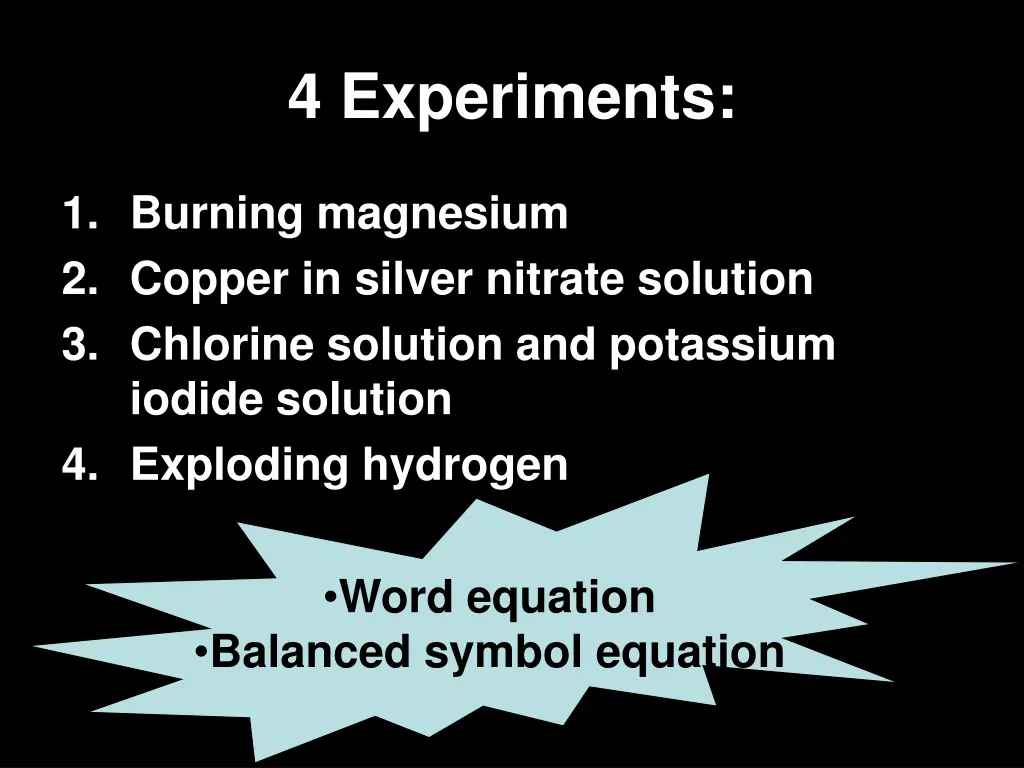 4 experiments