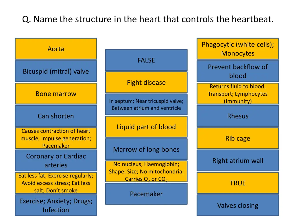 q name the structure in the heart that controls