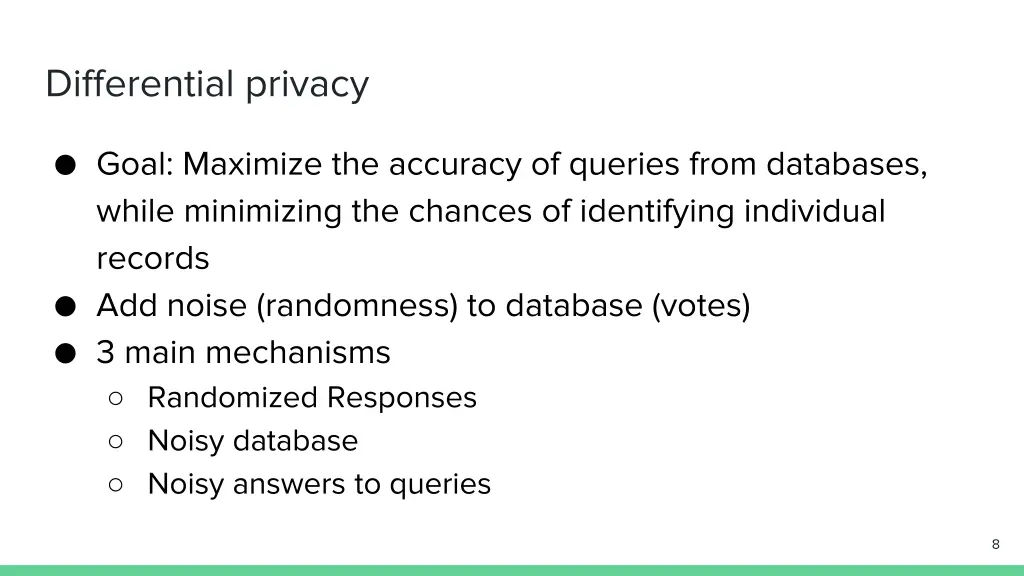 differential privacy