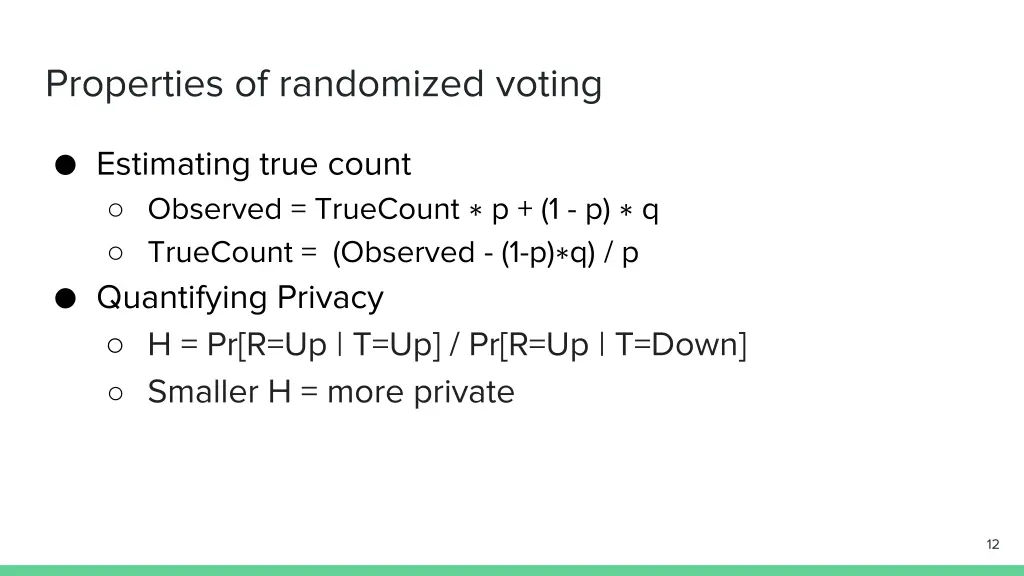 properties of randomized voting