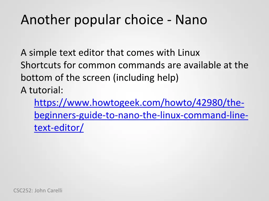 another popular choice nano