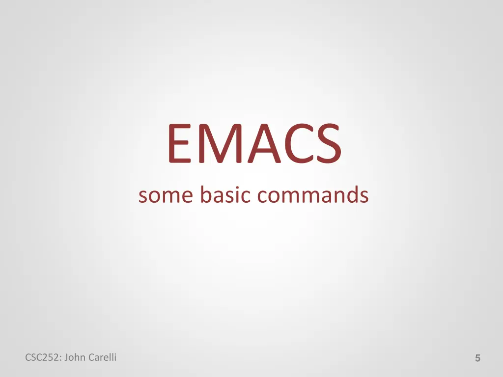 emacs some basic commands